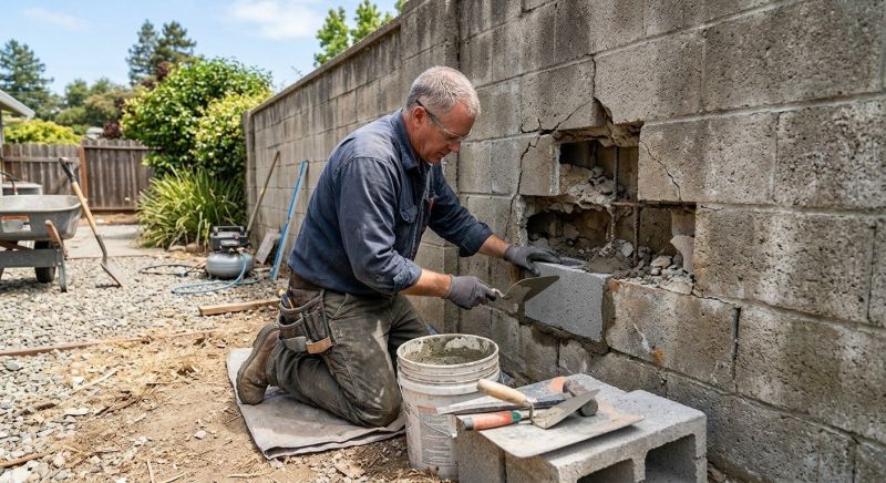 Block Wall Repair in Lincroft, NJ
