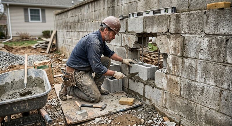 Block Wall Repair in Lincroft, NJ