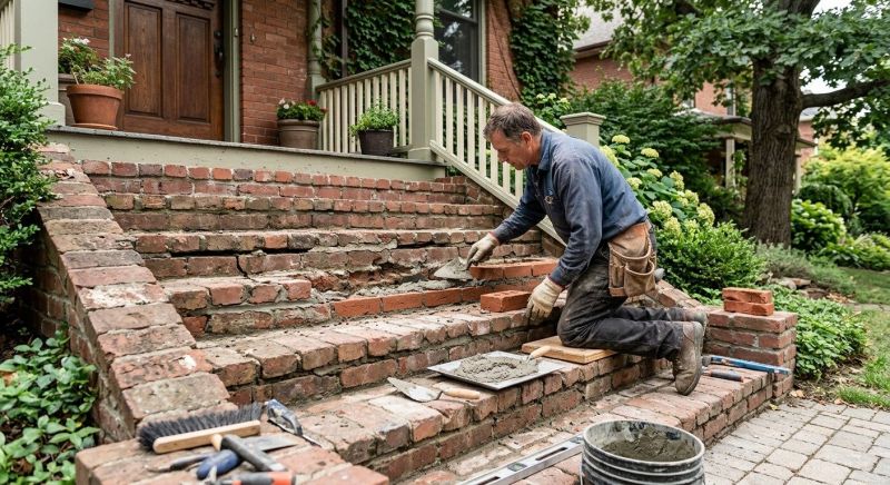 Brick Stairs Repair in East Orange, NJ