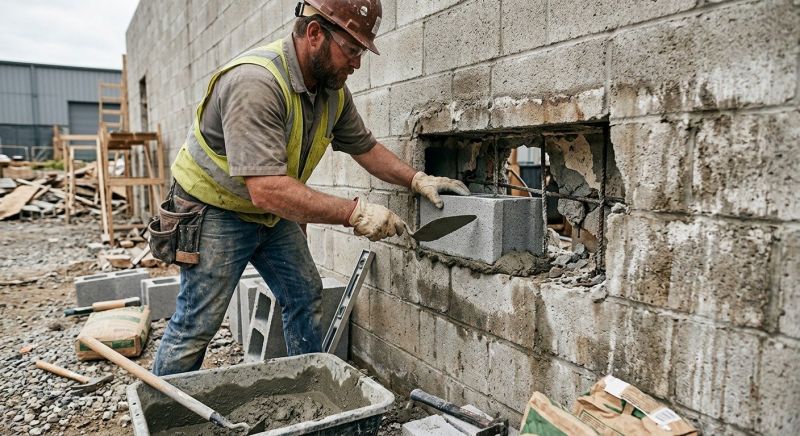 Cinder Block Wall Repair in Berkeley Heights, NJ