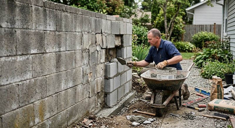 Cinder Block Wall Repair in Bloomfield, NJ