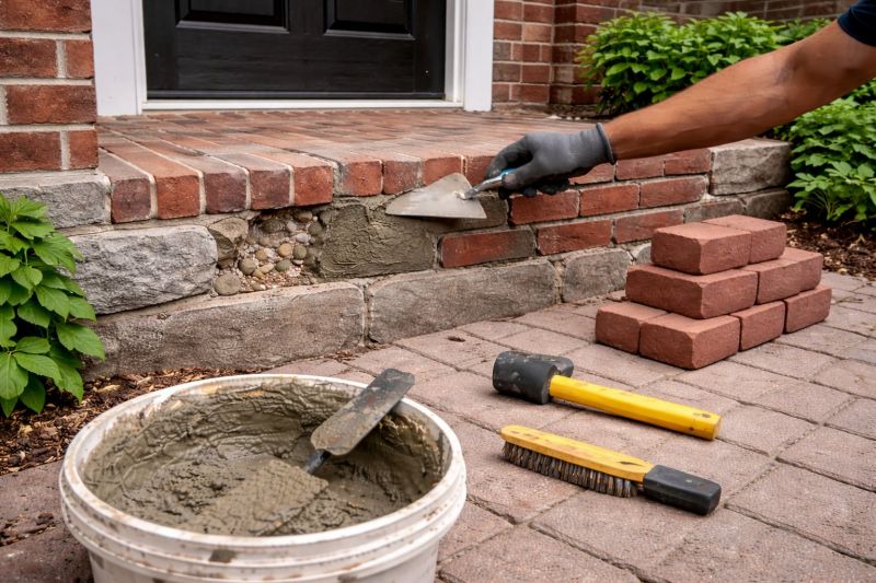 Entryway Brick Repair in Middlesex County, NJ